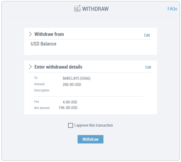 Withdraw updated summary