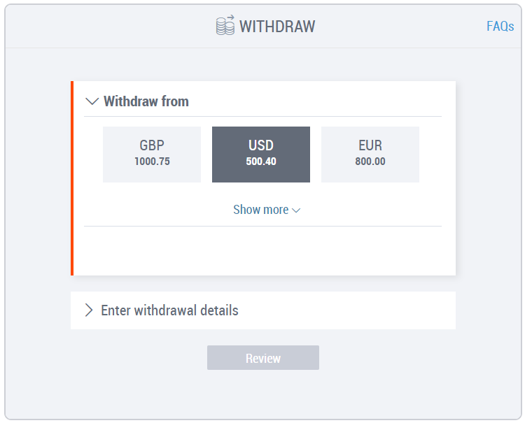 Withdrawal step 3
